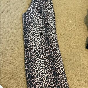 Pacsun Pink & Black Leopard Print LowRise Baggy Jeans